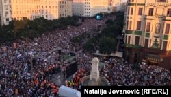 Okupljeni na protestu u Beogradu, 10. avgust 2024.