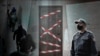 Правоохранители и закрытая дверь в Беларуси. Иллюстративный коллаж