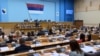 O sesiune a parlamentului entității sârbe majoritare din Bosnia-Herțegovina, Republica Srpska, la Banja Luka