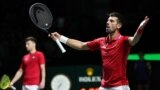 Novak Djokovic competes in the Davis Cup in Malaga on November 25. "I'm not a politician," Djokovic has said, "but as a Serb, what's happening in Kosovo hurts me."