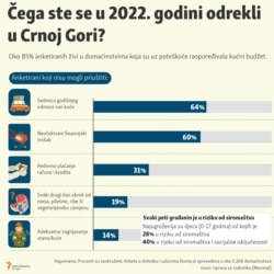 Infografika: Čega ste se u 2022. godini odrekli u Crnoj Gori?