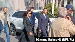 Sanja Vulić dolazi u sudnicu Suda BiH na početku suđenja Miloradu Dodiku, oktobar 2023.
