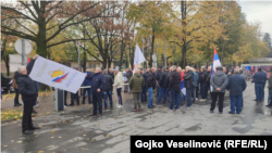 Bivši borci iz RS na protestima u Banjaluci, 25. novembar 2023.