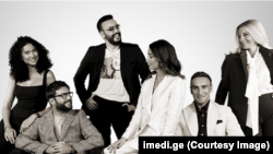 გადაცემა "პრაიმშოუს" ბანერი წამყვანების ფოტოებით "იმედის" ვებსაიტზე