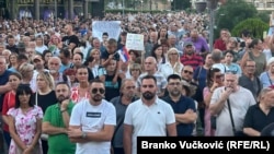 Detalj sa protesta u Kragujevcu