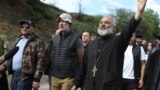 Archbishop Bagrat Galstanian leads a group of protesters who oppose border changes on a march toward Yerevan, with a target date of May 9 to reach the Armenian capital.
