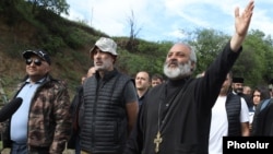 Armenia - Protesters led by Archbishop Bagrat Galstanian march to Yerevan from Tavush province, May 4, 2024.