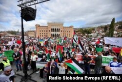 Skup podrške palestinskom narodu u Sarajevu, 22. oktobar 2023.