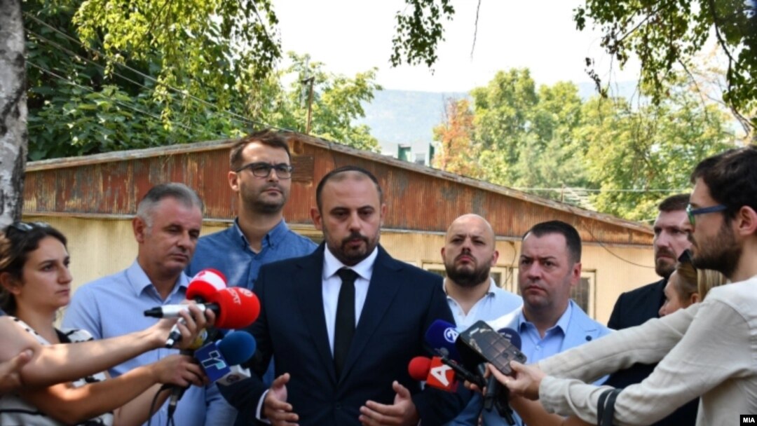 Прес-конференција на градоначалниците на Општините во Скопје за состојбите во главниот град, 14 август 2024. 