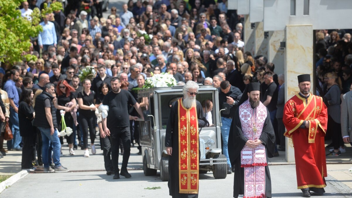 Funeral Held For Security Guard Killed In Mass Shooting At Serbian School