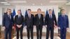 Premijer Kosova Aljbin Kurti s diplomatama takozvane "velike petorke" - predstavnicima EU, SAD, Francuske, Nemačke i Italije, Priština 21. oktobar 2023.