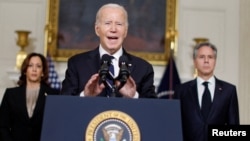 U.S. President Joe Biden's administration is seeking to link Israeli and Ukrainian aid after a minority group of Republicans in the House of Representatives shot down a $6 billion aid package for Kyiv last month.