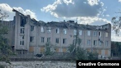 Пошкоджена російським обстрілом лікарня в Бериславі на Херсонщині, фото – 5 жовтня 2023 року