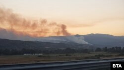 Пожарът в района на Струмяни