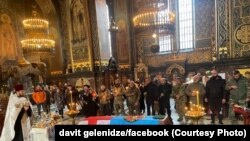 ნიკოლოზ გელენიძის პანაშვიდი კიევში, წმინდა ვოლოდიმირის სახელობის ეკლესიაში