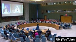 Një seancë e Këshillit të Sigurimit të OKB-së në Nju Jork për Bosnjë e Hercegovinën më 30 prill 2024.