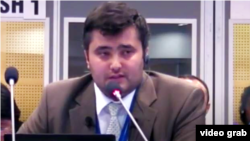 A human rights group says the charges against Tajik opposition activist Nizomiddin Nasriddinov are "trumped up." (video grab)