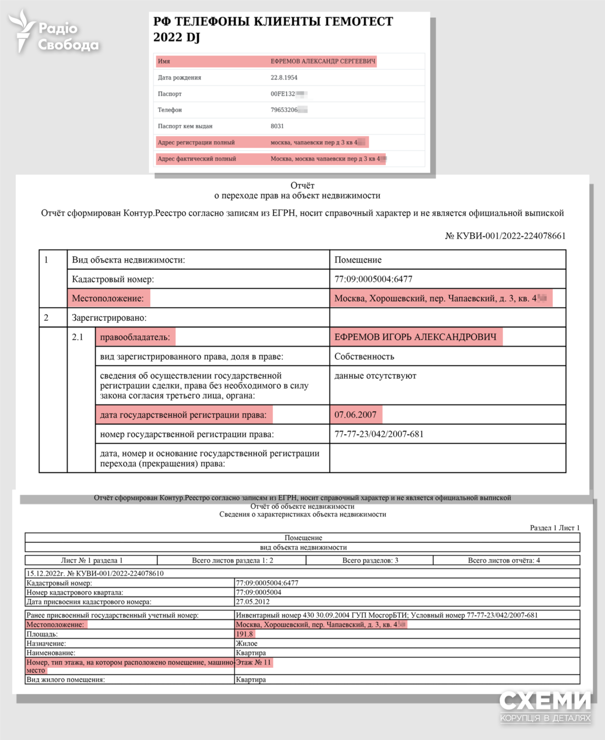 «Регіонал» Єфремов, який живе в Москві, де у його родини апартаменти за $4 млн, отримав російський паспорт – «Схеми»