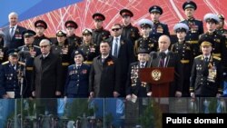 Москванын Кызыл аянтында Экинчи дүйнөлүк согуштун аякташынын 78 жылдыгына арналган аскердик парад. 9-май, 2023-жыл. 