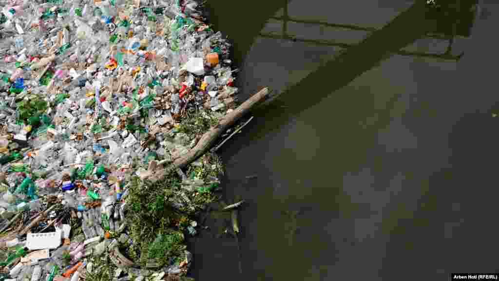 Photographed on August 22, the Lepenc River -- which primarily flows through Kosovo and partly through North Macedonia -- is once again clogged with plastic waste, accentuating the severe and recurring pollution issues that threaten the region&#39;s environmental and public health.&nbsp;