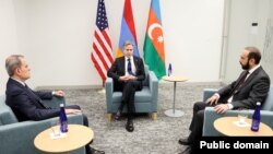 U.S. - U.S. Secretary of State Antony Blinken hosts talks between the Armenian and Azerbaijani foreign minsters in Arlington, Virginia, May 4, 2023.