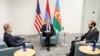 U.S. - U.S. Secretary of State Antony Blinken hosts talks betewen the Armenian and Azerbaijani foreign minsters in Arlington, May 4, 2023.