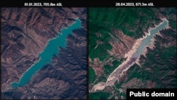 Ներսիսյանը հրապարակել է Սարսանգի ջրամբարի արբանյակային լուսանկարները՝ 2023թ. հունվարի 1-ի և ապրիլի 28-ի դրությամբ՝ ծովի մակարդակից համապատասխանաբար 705.8 և 671.5 մետր բարձրությամբ մակերևույթով: