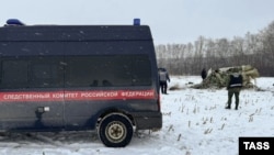 Место крушения самолета Ил-79 в Белгородской области, 24 января 2024 года
