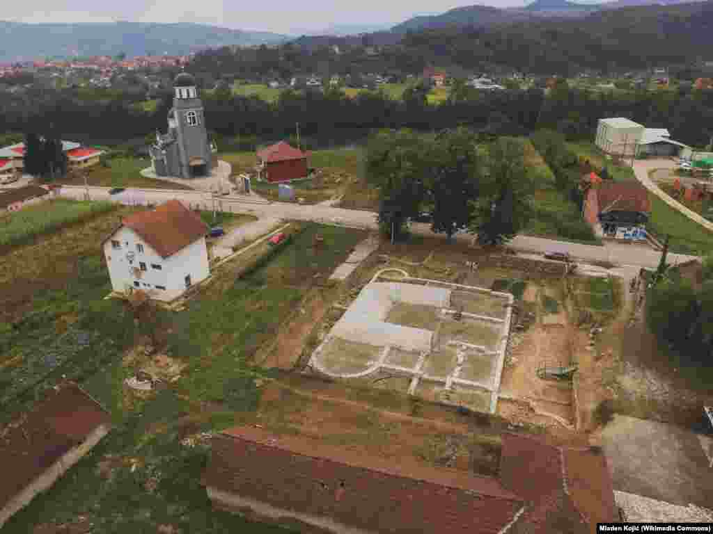 The archaeological site (pictured in 2019), located in Skelani, is one of the most significant ancient sites in Bosnia-Herzegovina. Its extensive remains -- of the Roman settlement of Malvesiatium, dating back to the reign of Emperor Vespasian (around 70 A.D.) -- have been shielded from additional degradation by a thick layer of sand or via a plastic enclosure. &nbsp;