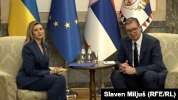 Перша леді України Олена Зеленська та президент Сербії Александар Вучич у Белграді, Сербія, травень 2024 року