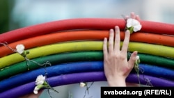 Белорусская колонна на ЛГБТ-прайде в Вильнюсе, 2023. Фото из архива