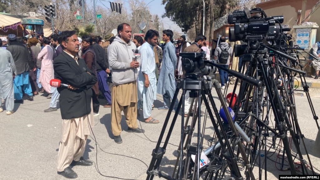 Journalist protest in Quetta (File photo)