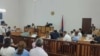 The trial of 16 opposition supporters charged over June 12 clashes with riot police opens in Yerevan, August 12, 2024.