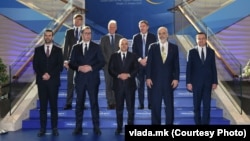 Лидерите на земјите на Западен Балкан на состанокот во Скопје за Планот за раст на ЕУ, 22 јануари 2024