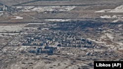 Вид с воздуха на прифронтовой Угледар. Это одна из целей войск РФ на юге Донецкой области