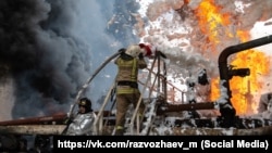 Пожежа на нафтобазі в Козачій бухті Севастополя 29 квітня 2023 року
