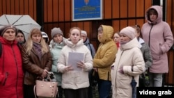 Кадр із відеозвернення до влади Росії дружин мобілізованих на війну проти України
