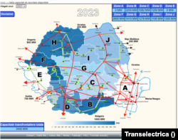 Capacitatea de conectare în zonele Dobrogea și Banat a fost de 0 MW în 2022 și 2023.