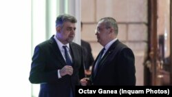 Președintele PSD, Marcel Ciolacu (stânga), urmează să îi transmită liderului PNL, Nicolae Ciucă, că PSD este de acord cu comasarea alegerilor europarlamentare cu cele locale. PSD are însă o serie de condiții.