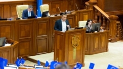 Proiectul de lege privind crearea PACCO este prezentat de la tribuna Parlamentului de deputatul PAS, Igor Chiriac, 20 februarie 2025.