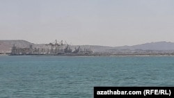 A view of the Caspian Sea from Turkmenistan.