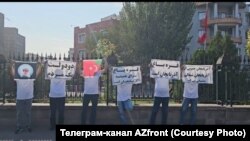 Акция по поводу Дня победы в Азербайджане, Тебриз, Иран, 8 ноября 2023 года (ФОТО: телеграм-канал AZfront)
