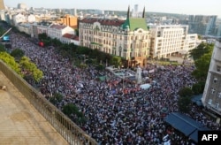 Многохилядният протест в Белград срещу добива на литий, 10 август 2024 г.