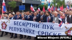 Marširali su i predsjednik RS-a Milorad Dodik i Igor Kalabuhov, ruski ambasador u BiH, 9. maja 2024.