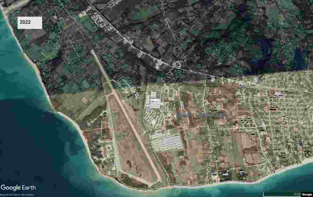 გუდაუთის სამხედრო ბაზა 2022 წელს - ესაა სატელიტის უახლესი ჩანაწერი, რაც Google Earth-ის სისტემაში ინახება.&nbsp;