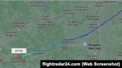 Скрыншот з flightradar24. 31 траўня 2023