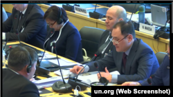 Представители астанинской делегации на слушании отчёта Казахстана в Женеве