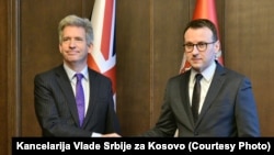 Direktor Kancelarije Vlade Srbije za Kosovo sa ambasadorom Velike Britanije u Beogradu Edvardom Fergusonom, 23. januara 2024. 