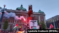 Protest u Beogradu u znak podrške za Palestince u Pojasu Gaze, 12. novembar