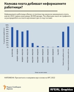 Инфографика - Плата на неформални работници во 2022 година